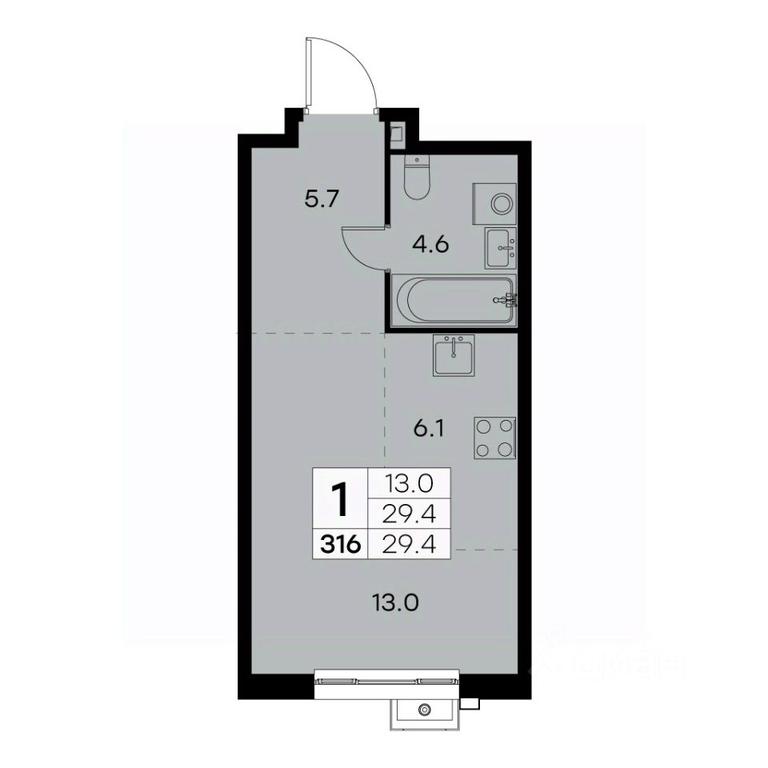 Apartment Sale, 29.4 sq. m. at Kurkino 15, Kurkinskoye Highway, 15, Moscow, Russia #2 Apartment Sale, 29.4 sq. m. at Kurkino 15, Kurkinskoye Highway, 15, Moscow, Russia #2