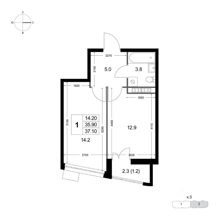 Apartment Sale, 37.1 sq. m. at Legenda Korenyovo, ulitsa Lorkha, dachny posyolok Kraskovo, Lubertsy City District, Moscow Region, Russia #1 Apartment Sale, 37.1 sq. m. at Legenda Korenyovo, ulitsa Lorkha, dachny posyolok Kraskovo, Lubertsy City District, Moscow Region, Russia #1