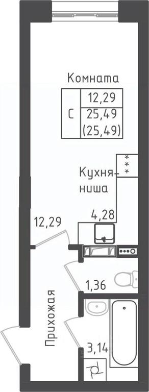 Apartment Sale, 25.49 sq. m. at Zeleny Oazis-Gorod, derevnya Rybaki, Dmitrovskiy Urban District, Moscow Region, Russia #1 Apartment Sale, 25.49 sq. m. at Zeleny Oazis-Gorod, derevnya Rybaki, Dmitrovskiy Urban District, Moscow Region, Russia #1