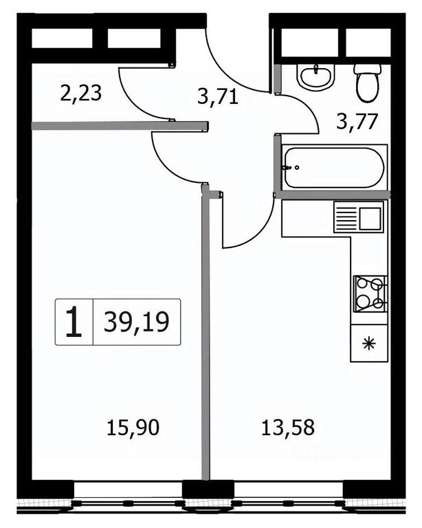 Apartment Sale, 39.19 sq. m. at Gorodskie istorii (Rasskazovka), Anny Akhmatovoy Street, Vnukovskoye Settlement, Moscow, Russia #1 Apartment Sale, 39.19 sq. m. at Gorodskie istorii (Rasskazovka), Anny Akhmatovoy Street, Vnukovskoye Settlement, Moscow, Russia #1