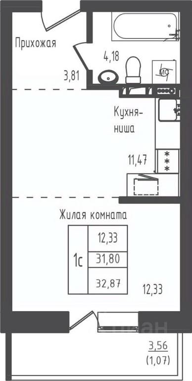 Apartment Sale, 32.87 sq. m. at Zeleny Oazis-Gorod, derevnya Rybaki, Dmitrovskiy Urban District, Moscow Region, Russia #1 Apartment Sale, 32.87 sq. m. at Zeleny Oazis-Gorod, derevnya Rybaki, Dmitrovskiy Urban District, Moscow Region, Russia #1