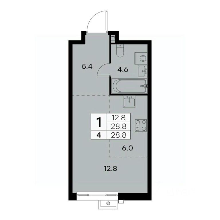 Apartment Sale, 28.8 sq. m. at Kurkino 15, Kurkinskoye Highway, 15, Moscow, Russia #1
