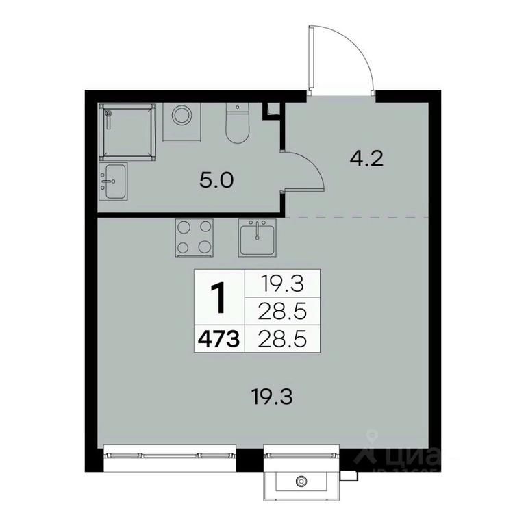 Apartment Sale, 28.5平方米 at Kurkino 15, Kurkinskoye Highway, 15, Moscow, Russia #1 Apartment Sale, 28.5平方米 at Kurkino 15, Kurkinskoye Highway, 15, Moscow, Russia #1
