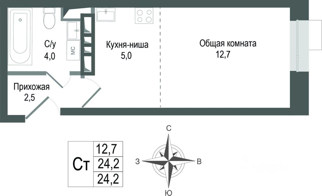 Apartment Sale, 24.2平方米 at KINOKVARTAL, Solnechnaya Street, Pervomayskiy Microdistrict, Korolyov, Moscow Region, Russia #1 Apartment Sale, 24.2平方米 at KINOKVARTAL, Solnechnaya Street, Pervomayskiy Microdistrict, Korolyov, Moscow Region, Russia #1