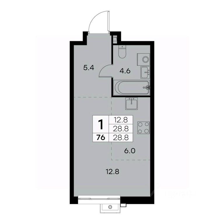 Apartment Sale, 28.8 sq. m. at Kurkino 15, Kurkinskoye Highway, 15, Moscow, Russia #2
