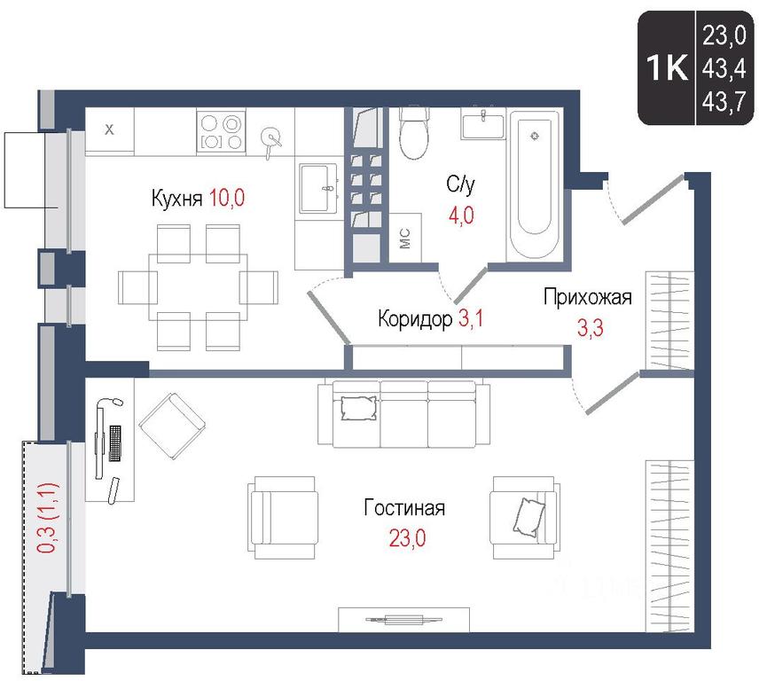 Apartment Sale, 43.4平方米 at KINOKVARTAL, Solnechnaya Street, Pervomayskiy Microdistrict, Korolyov, Moscow Region, Russia #1 Apartment Sale, 43.4平方米 at KINOKVARTAL, Solnechnaya Street, Pervomayskiy Microdistrict, Korolyov, Moscow Region, Russia #1