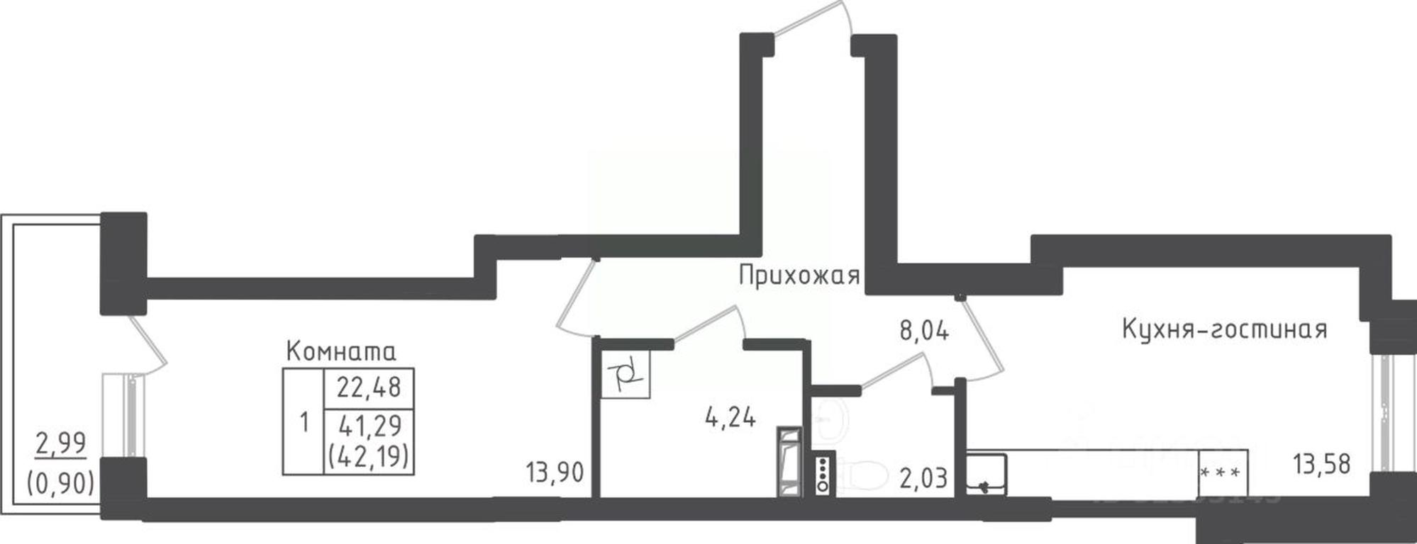 Apartment Sale, 42.19平方米 at Zeleny Oazis-Gorod, derevnya Rybaki, Dmitrovskiy Urban District, Moscow Region, Russia #1 Apartment Sale, 42.19平方米 at Zeleny Oazis-Gorod, derevnya Rybaki, Dmitrovskiy Urban District, Moscow Region, Russia #1