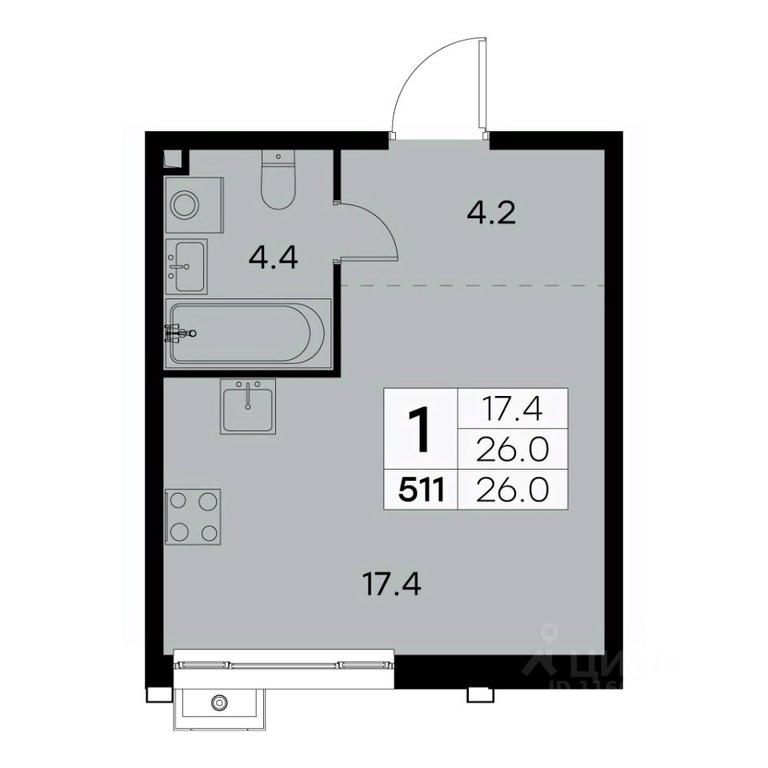 Apartment Sale, 26 sq. m. at Kurkino 15, Kurkinskoye Highway, 15, Moscow, Russia #2 Apartment Sale, 26 sq. m. at Kurkino 15, Kurkinskoye Highway, 15, Moscow, Russia #2