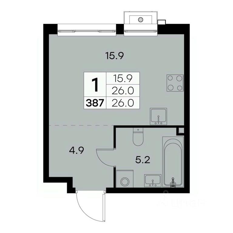Apartment Sale, 26 sq. m. at Kurkino 15, Kurkinskoye Highway, 15, Moscow, Russia #1 Apartment Sale, 26 sq. m. at Kurkino 15, Kurkinskoye Highway, 15, Moscow, Russia #1