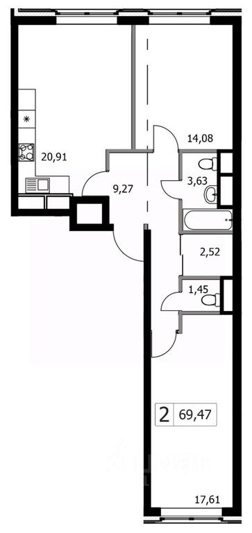 1-BD Apartment Sale, 69.47 sq. m. at Gorodskie istorii (Rasskazovka), Anny Akhmatovoy Street, Vnukovskoye Settlement, Moscow, Russia #1 1-BD Apartment Sale, 69.47 sq. m. at Gorodskie istorii (Rasskazovka), Anny Akhmatovoy Street, Vnukovskoye Settlement, Moscow, Russia #1