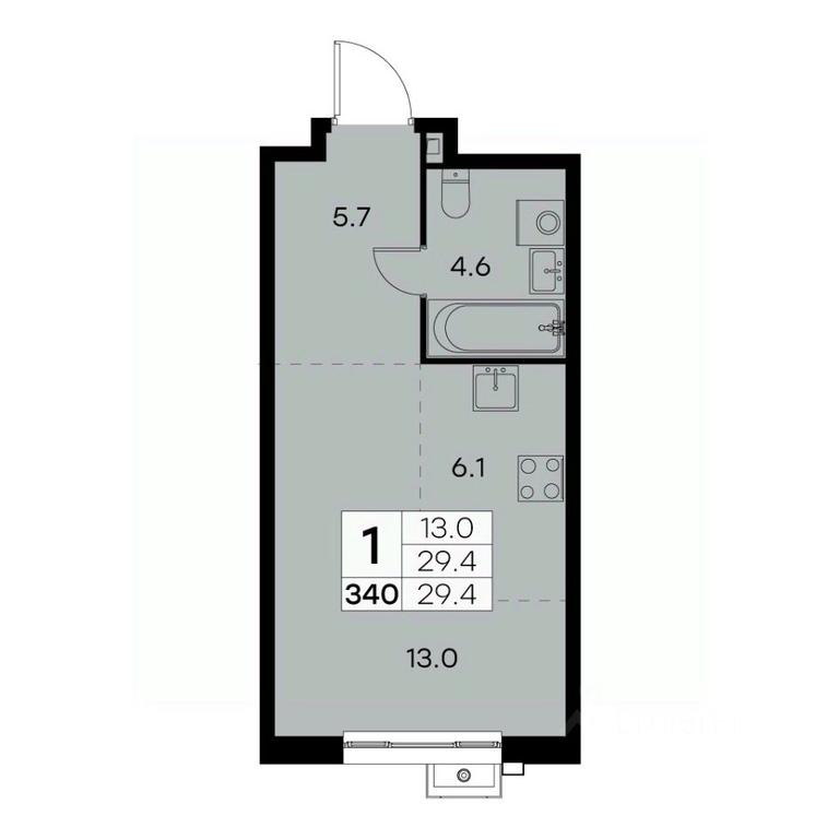 Apartment Sale, 29.4 sq. m. at Kurkino 15, Kurkinskoye Highway, 15, Moscow, Russia #2