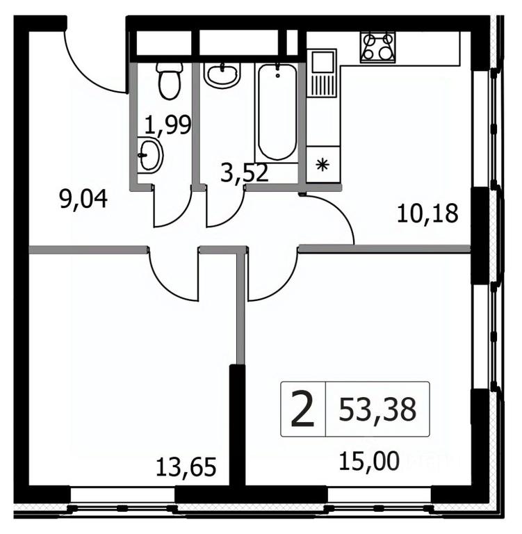 1-BD Apartment Sale, 53.38平方米 at Gorodskie istorii (Rasskazovka), Anny Akhmatovoy Street, Vnukovskoye Settlement, Moscow, Russia #1 1-BD Apartment Sale, 53.38平方米 at Gorodskie istorii (Rasskazovka), Anny Akhmatovoy Street, Vnukovskoye Settlement, Moscow, Russia #1