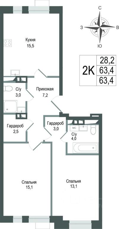 1-BD Apartment Sale, 63.4平方米 at KINOKVARTAL, Solnechnaya Street, Pervomayskiy Microdistrict, Korolyov, Moscow Region, Russia #1 1-BD Apartment Sale, 63.4平方米 at KINOKVARTAL, Solnechnaya Street, Pervomayskiy Microdistrict, Korolyov, Moscow Region, Russia #1