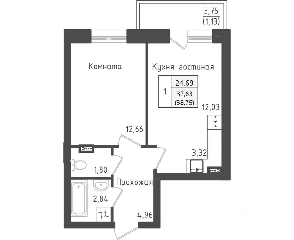 Apartment Sale, 38.75 sq. m. at Zeleny Oazis-Gorod, derevnya Rybaki, Dmitrovskiy Urban District, Moscow Region, Russia #1 Apartment Sale, 38.75 sq. m. at Zeleny Oazis-Gorod, derevnya Rybaki, Dmitrovskiy Urban District, Moscow Region, Russia #1