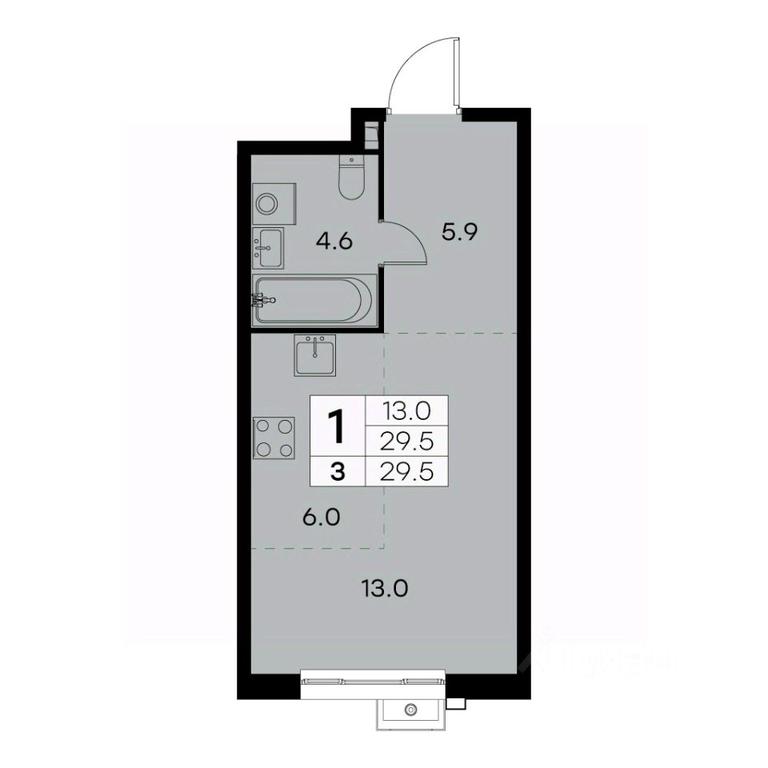 Apartment Sale, 29.5 sq. m. at Kurkino 15, Kurkinskoye Highway, 15, Moscow, Russia #1 Apartment Sale, 29.5 sq. m. at Kurkino 15, Kurkinskoye Highway, 15, Moscow, Russia #1