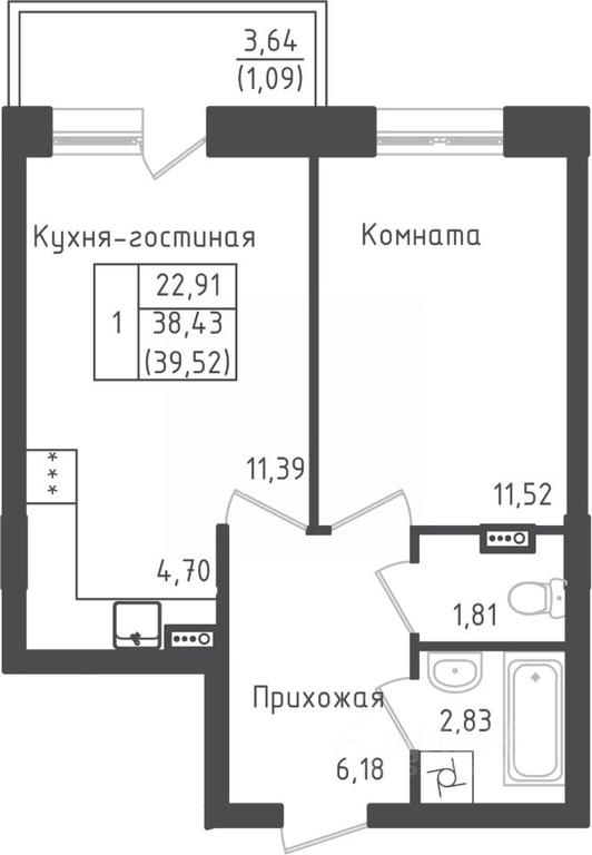 Apartment Sale, 39.52 sq. m. at Zeleny Oazis-Gorod, derevnya Rybaki, Dmitrovskiy Urban District, Moscow Region, Russia #1 Apartment Sale, 39.52 sq. m. at Zeleny Oazis-Gorod, derevnya Rybaki, Dmitrovskiy Urban District, Moscow Region, Russia #1