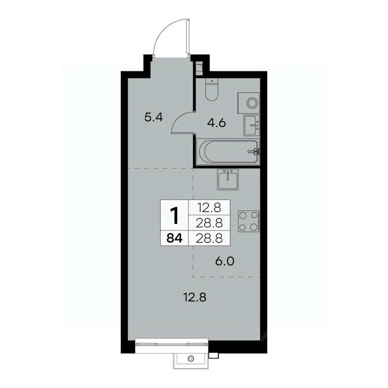 Apartment Sale, 28.8平方米 at Kurkino 15, Kurkinskoye Highway, 15, Moscow, Russia #2 Apartment Sale, 28.8平方米 at Kurkino 15, Kurkinskoye Highway, 15, Moscow, Russia #2