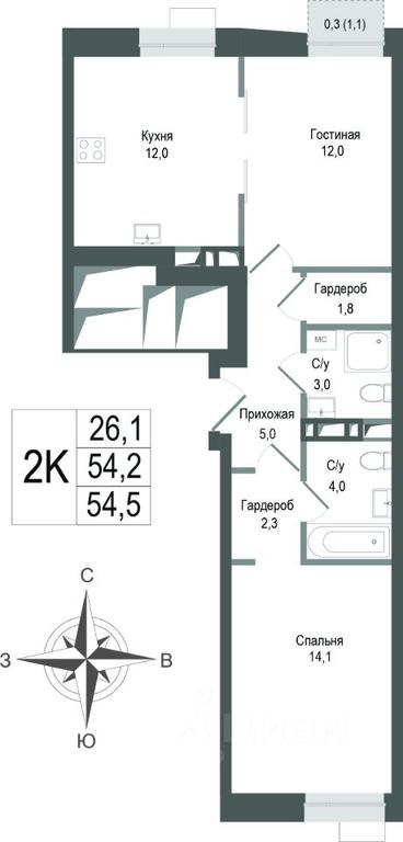 1-BD Apartment Sale, 54.2平方米 at KINOKVARTAL, Solnechnaya Street, Pervomayskiy Microdistrict, Korolyov, Moscow Region, Russia #1 1-BD Apartment Sale, 54.2平方米 at KINOKVARTAL, Solnechnaya Street, Pervomayskiy Microdistrict, Korolyov, Moscow Region, Russia #1