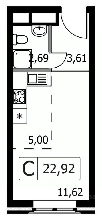 Apartment Sale, 22.92 sq. m. at Gorodskie istorii (Rasskazovka), Anny Akhmatovoy Street, Vnukovskoye Settlement, Moscow, Russia #1 Apartment Sale, 22.92 sq. m. at Gorodskie istorii (Rasskazovka), Anny Akhmatovoy Street, Vnukovskoye Settlement, Moscow, Russia #1