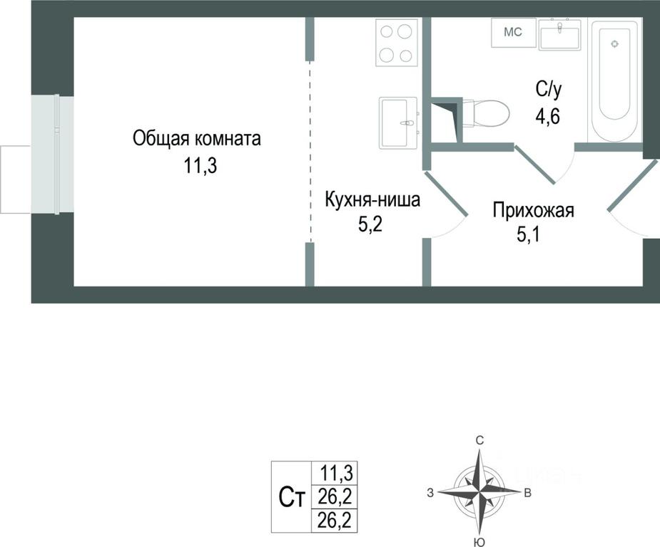 Apartment Sale, 26.2 sq. m. at KINOKVARTAL, Solnechnaya Street, Pervomayskiy Microdistrict, Korolyov, Moscow Region, Russia #1 Apartment Sale, 26.2 sq. m. at KINOKVARTAL, Solnechnaya Street, Pervomayskiy Microdistrict, Korolyov, Moscow Region, Russia #1