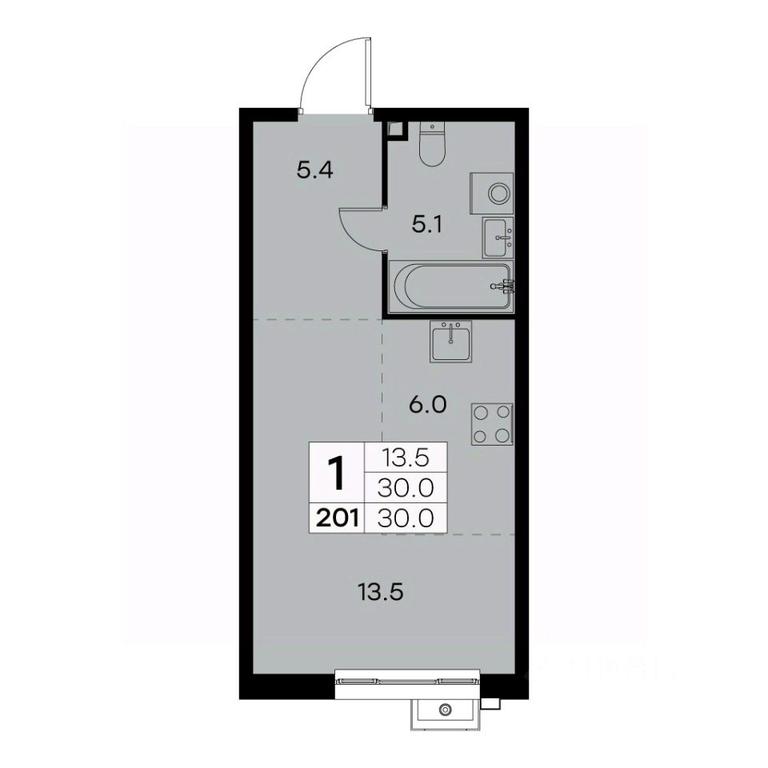 Apartment Sale, 30 sq. m. at Kurkino 15, Kurkinskoye Highway, 15, Moscow, Russia #2