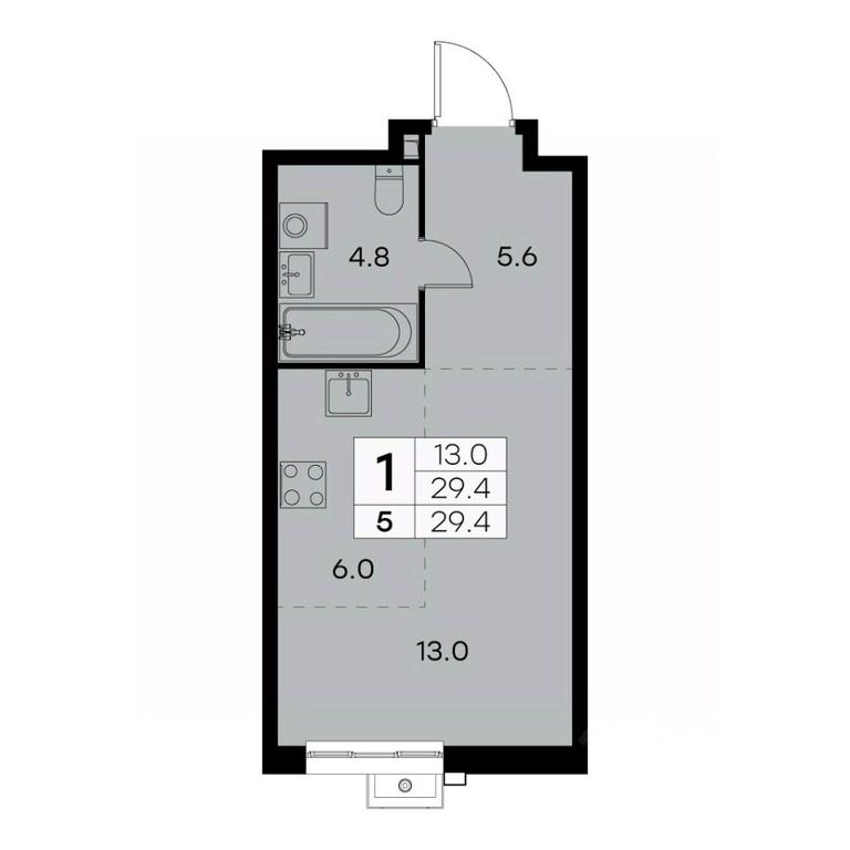 Apartment Sale, 29.4平方米 at Kurkino 15, Kurkinskoye Highway, 15, Moscow, Russia #1 Apartment Sale, 29.4平方米 at Kurkino 15, Kurkinskoye Highway, 15, Moscow, Russia #1