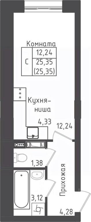 Apartment Sale, 25.35平方米 at Zeleny Oazis-Gorod, derevnya Rybaki, Dmitrovskiy Urban District, Moscow Region, Russia #1 Apartment Sale, 25.35平方米 at Zeleny Oazis-Gorod, derevnya Rybaki, Dmitrovskiy Urban District, Moscow Region, Russia #1