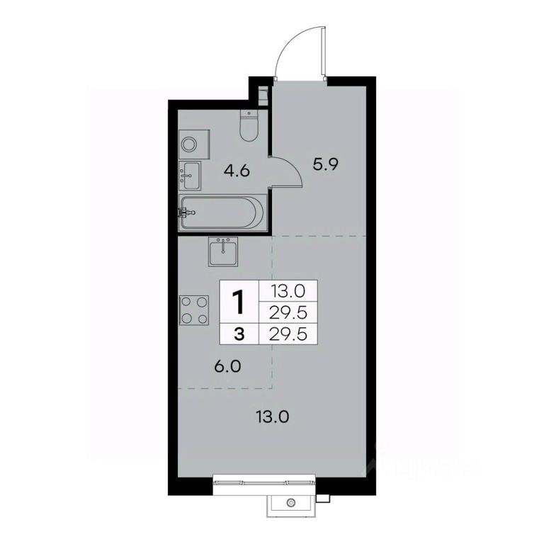 Apartment Sale, 29.5 sq. m. at Kurkino 15, Kurkinskoye Highway, 15, Moscow, Russia #1 Apartment Sale, 29.5 sq. m. at Kurkino 15, Kurkinskoye Highway, 15, Moscow, Russia #1