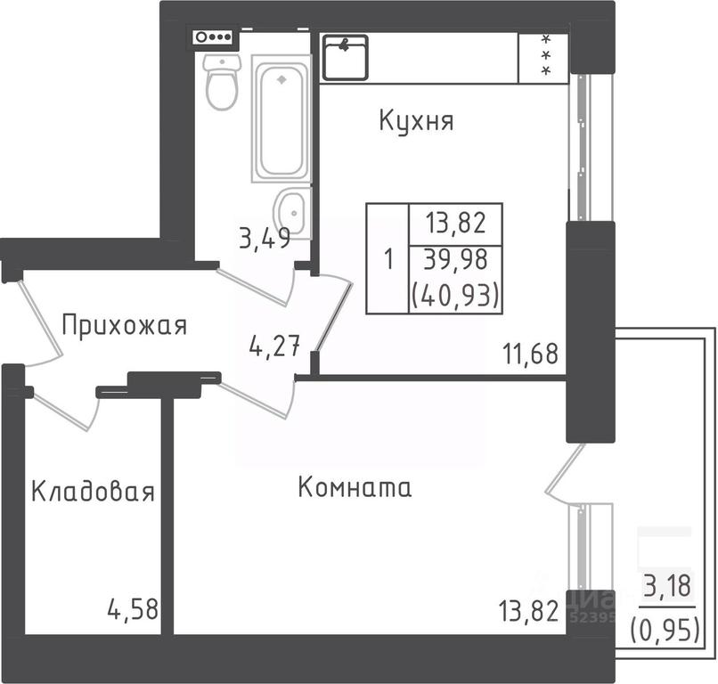 Продажа квартиры, 40,93 м² в ЖК «Зеленый Оазис-Город», деревня Рыбаки, Дмитровский городской округ, Московская область, Россия #1 Продажа квартиры, 40,93 м² в ЖК «Зеленый Оазис-Город», деревня Рыбаки, Дмитровский городской округ, Московская область, Россия #1