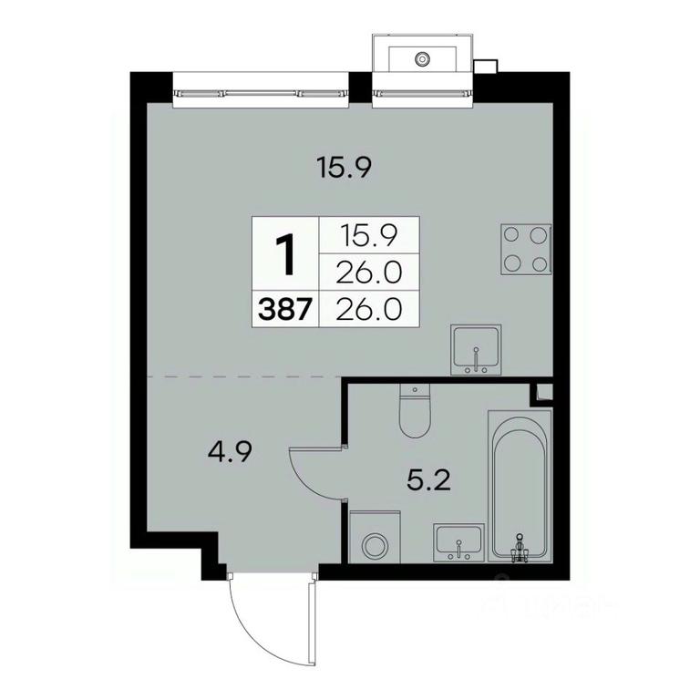 Apartment Sale, 26 sq. m. at Kurkino 15, Kurkinskoye Highway, 15, Moscow, Russia #1 Apartment Sale, 26 sq. m. at Kurkino 15, Kurkinskoye Highway, 15, Moscow, Russia #1
