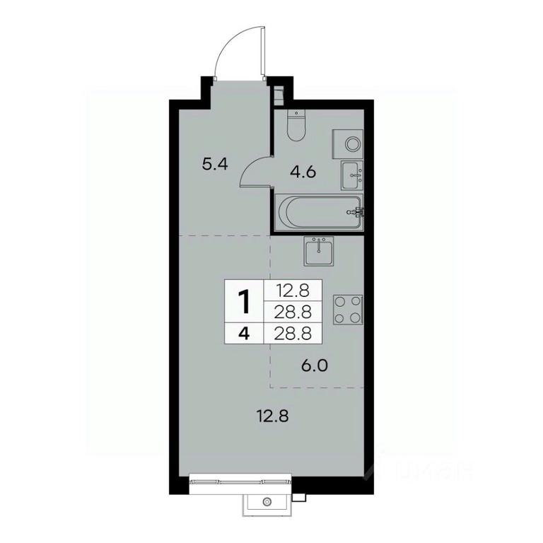 Apartment Sale, 28.8 sq. m. at Kurkino 15, Kurkinskoye Highway, 15, Moscow, Russia #1