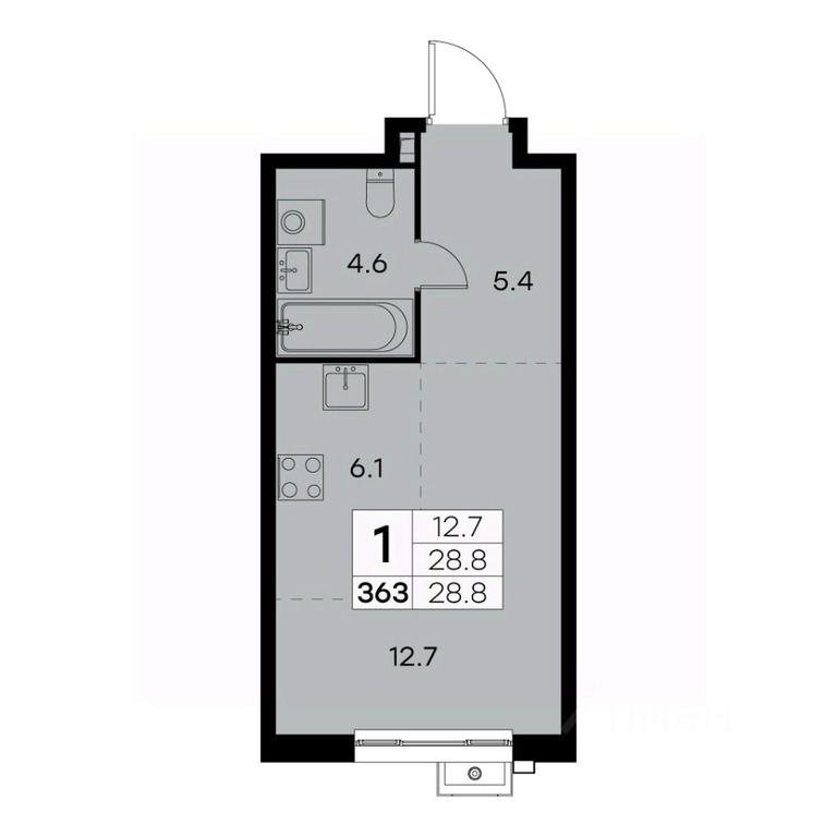 Apartment Sale, 28.8 sq. m. at Kurkino 15, Kurkinskoye Highway, 15, Moscow, Russia #2