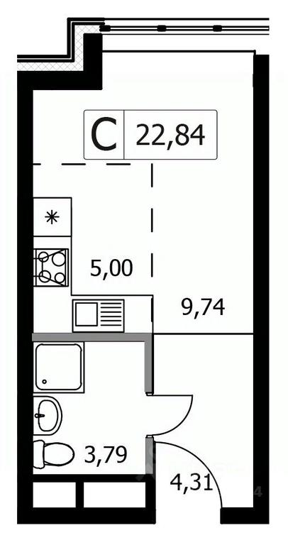 Apartment Sale, 22.84平方米 at Gorodskie istorii (Rasskazovka), Anny Akhmatovoy Street, Vnukovskoye Settlement, Moscow, Russia #1 Apartment Sale, 22.84平方米 at Gorodskie istorii (Rasskazovka), Anny Akhmatovoy Street, Vnukovskoye Settlement, Moscow, Russia #1