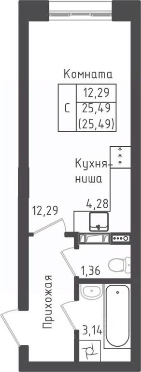 Apartment Sale, 25.49 sq. m. at Zeleny Oazis-Gorod, derevnya Rybaki, Dmitrovskiy Urban District, Moscow Region, Russia #1 Apartment Sale, 25.49 sq. m. at Zeleny Oazis-Gorod, derevnya Rybaki, Dmitrovskiy Urban District, Moscow Region, Russia #1