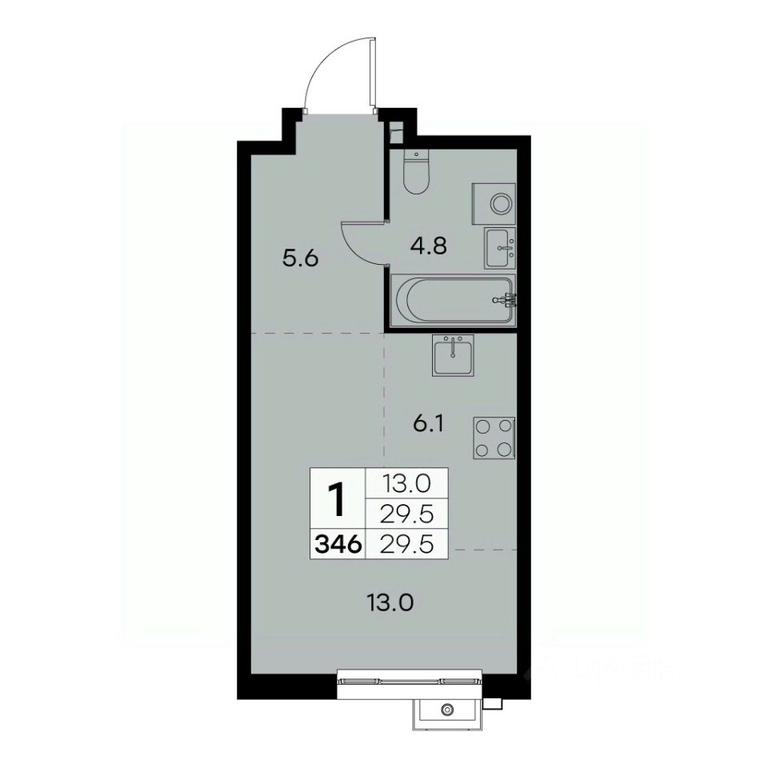 Apartment Sale, 29.5 sq. m. at Kurkino 15, Kurkinskoye Highway, 15, Moscow, Russia #2