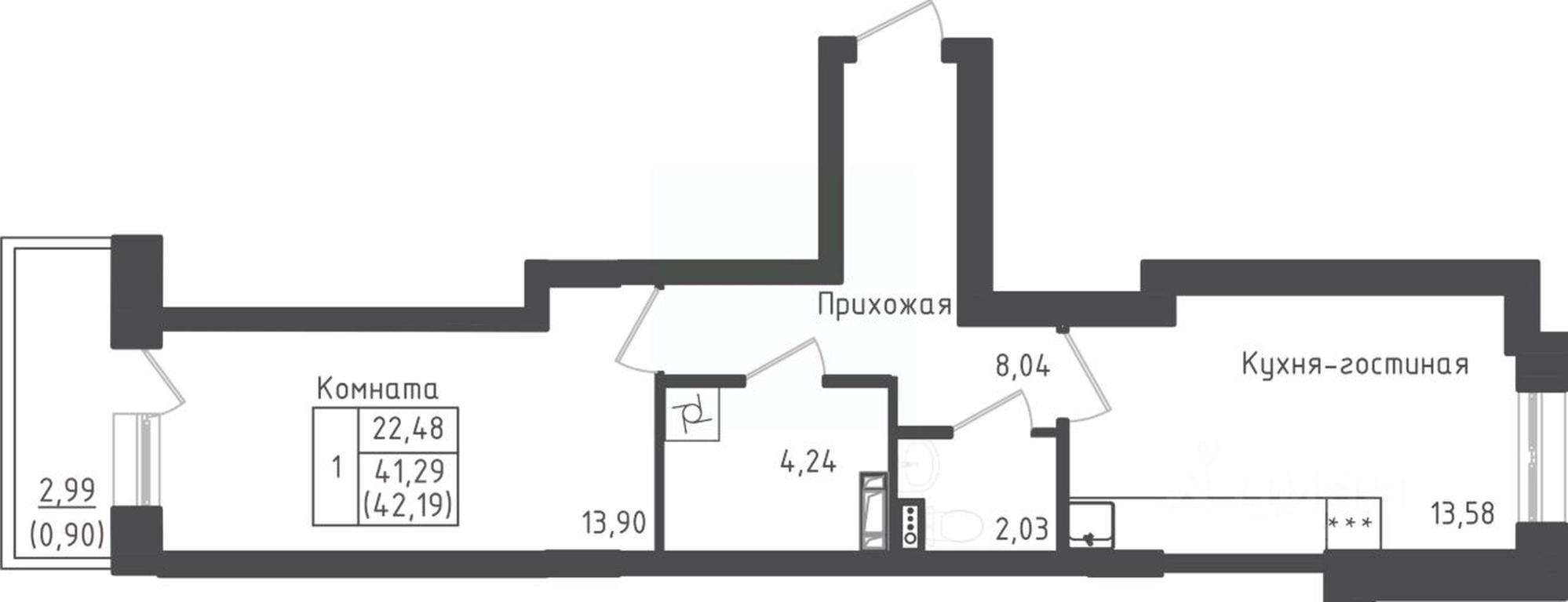 Apartment Sale, 42.19平方米 at Zeleny Oazis-Gorod, derevnya Rybaki, Dmitrovskiy Urban District, Moscow Region, Russia #1 Apartment Sale, 42.19平方米 at Zeleny Oazis-Gorod, derevnya Rybaki, Dmitrovskiy Urban District, Moscow Region, Russia #1