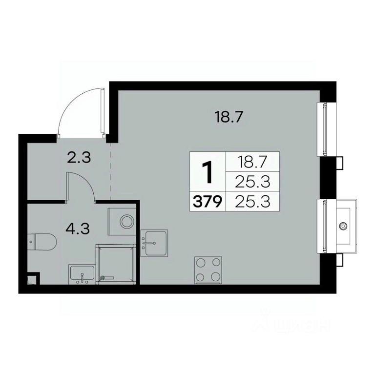 Apartment Sale, 25.3 sq. m. at Kurkino 15, Kurkinskoye Highway, 15, Moscow, Russia #1