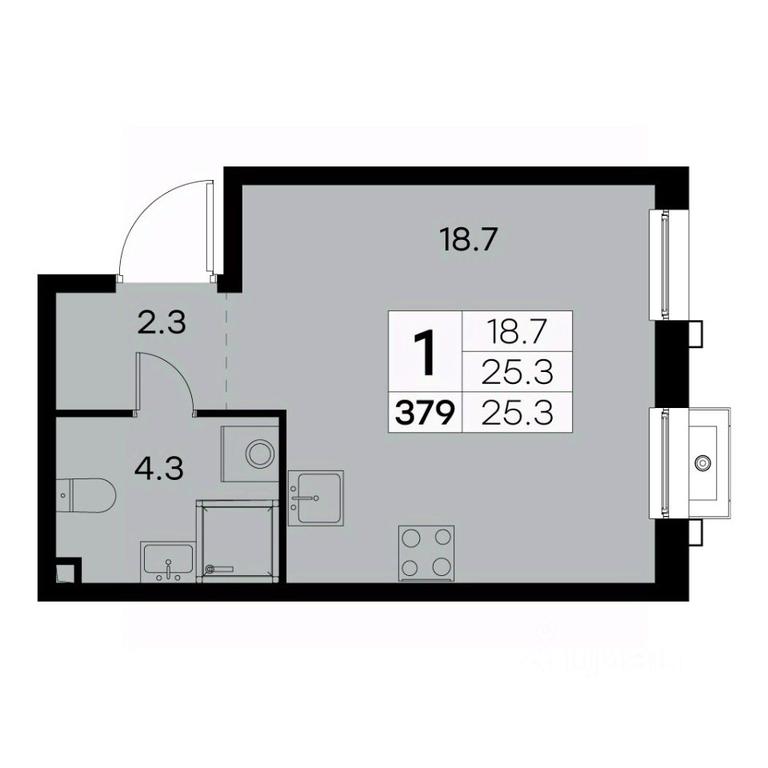 Apartment Sale, 25.3平方米 at Kurkino 15, Kurkinskoye Highway, 15, Moscow, Russia #1 Apartment Sale, 25.3平方米 at Kurkino 15, Kurkinskoye Highway, 15, Moscow, Russia #1