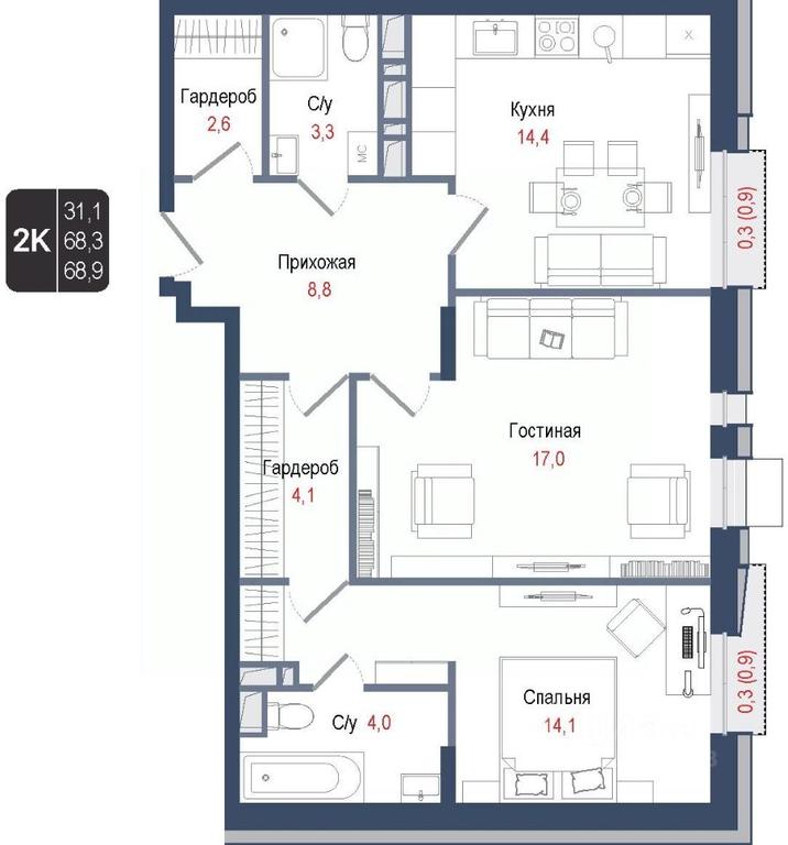 1-BD Apartment Sale, 68.3平方米 at KINOKVARTAL, Solnechnaya Street, Pervomayskiy Microdistrict, Korolyov, Moscow Region, Russia #1 1-BD Apartment Sale, 68.3平方米 at KINOKVARTAL, Solnechnaya Street, Pervomayskiy Microdistrict, Korolyov, Moscow Region, Russia #1