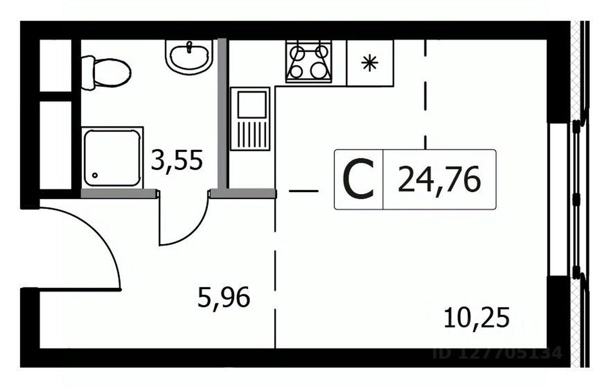 Apartment Sale, 24.76 sq. m. at Gorodskie istorii (Rasskazovka), Anny Akhmatovoy Street, Vnukovskoye Settlement, Moscow, Russia #1 Apartment Sale, 24.76 sq. m. at Gorodskie istorii (Rasskazovka), Anny Akhmatovoy Street, Vnukovskoye Settlement, Moscow, Russia #1