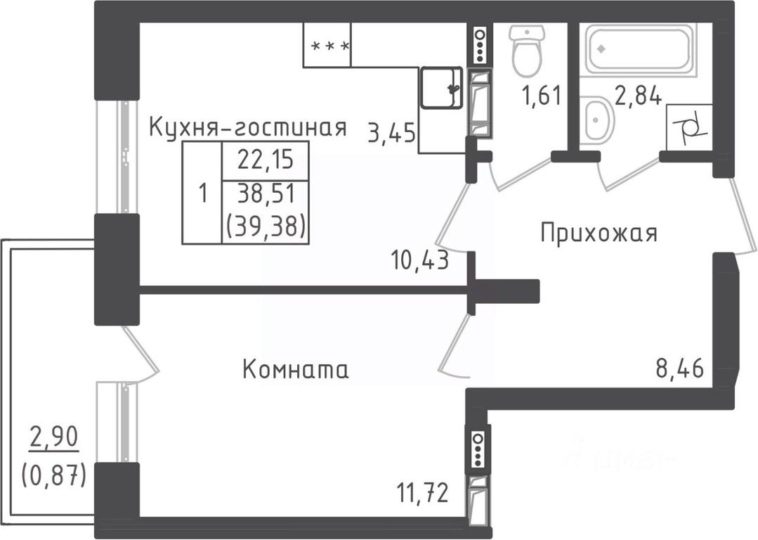 Apartment Sale, 39.38平方米 at Zeleny Oazis-Gorod, derevnya Rybaki, Dmitrovskiy Urban District, Moscow Region, Russia #1 Apartment Sale, 39.38平方米 at Zeleny Oazis-Gorod, derevnya Rybaki, Dmitrovskiy Urban District, Moscow Region, Russia #1