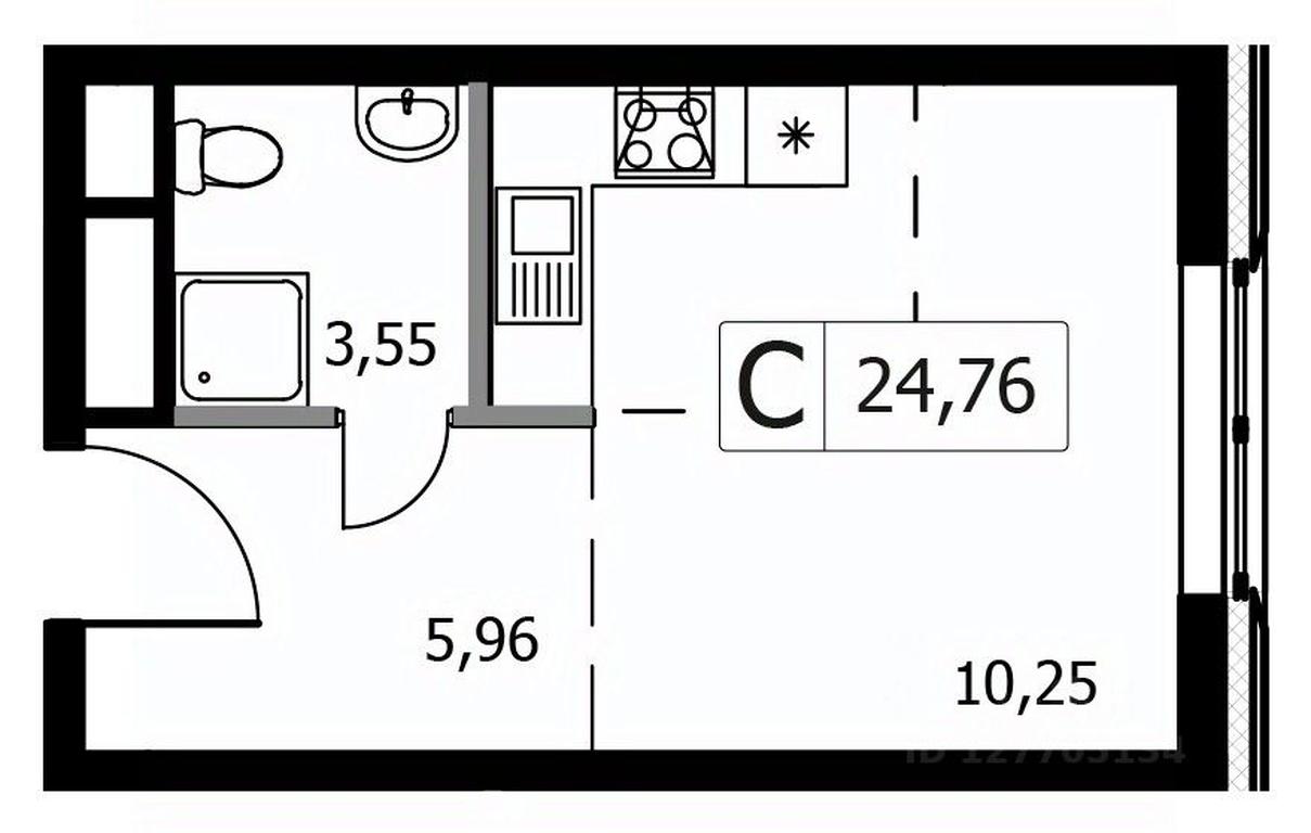 Apartment Sale, 24.76 sq. m. at Gorodskie istorii (Rasskazovka), Anny Akhmatovoy Street, Vnukovskoye Settlement, Moscow, Russia #1 Apartment Sale, 24.76 sq. m. at Gorodskie istorii (Rasskazovka), Anny Akhmatovoy Street, Vnukovskoye Settlement, Moscow, Russia #1