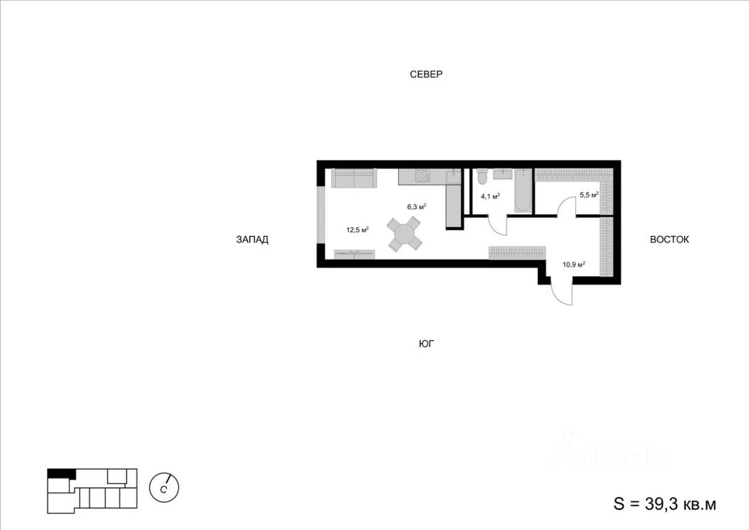 Apartment Sale, 39.3 sq. m. at Mytischi-Siti, Detskiy pereulok, Mytischi, Moscow Region, Russia #1 Apartment Sale, 39.3 sq. m. at Mytischi-Siti, Detskiy pereulok, Mytischi, Moscow Region, Russia #1