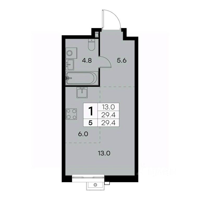 Apartment Sale, 29.4 sq. m. at Kurkino 15, Kurkinskoye Highway, 15, Moscow, Russia #1