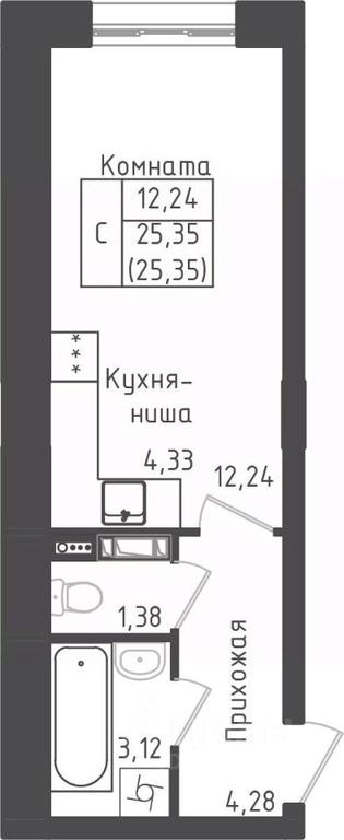 Apartment Sale, 25.35 sq. m. at Zeleny Oazis-Gorod, derevnya Rybaki, Dmitrovskiy Urban District, Moscow Region, Russia #1 Apartment Sale, 25.35 sq. m. at Zeleny Oazis-Gorod, derevnya Rybaki, Dmitrovskiy Urban District, Moscow Region, Russia #1