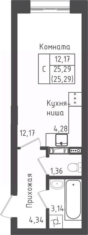 Apartment Sale, 25.29 sq. m. at Zeleny Oazis-Gorod, derevnya Rybaki, Dmitrovskiy Urban District, Moscow Region, Russia #1 Apartment Sale, 25.29 sq. m. at Zeleny Oazis-Gorod, derevnya Rybaki, Dmitrovskiy Urban District, Moscow Region, Russia #1