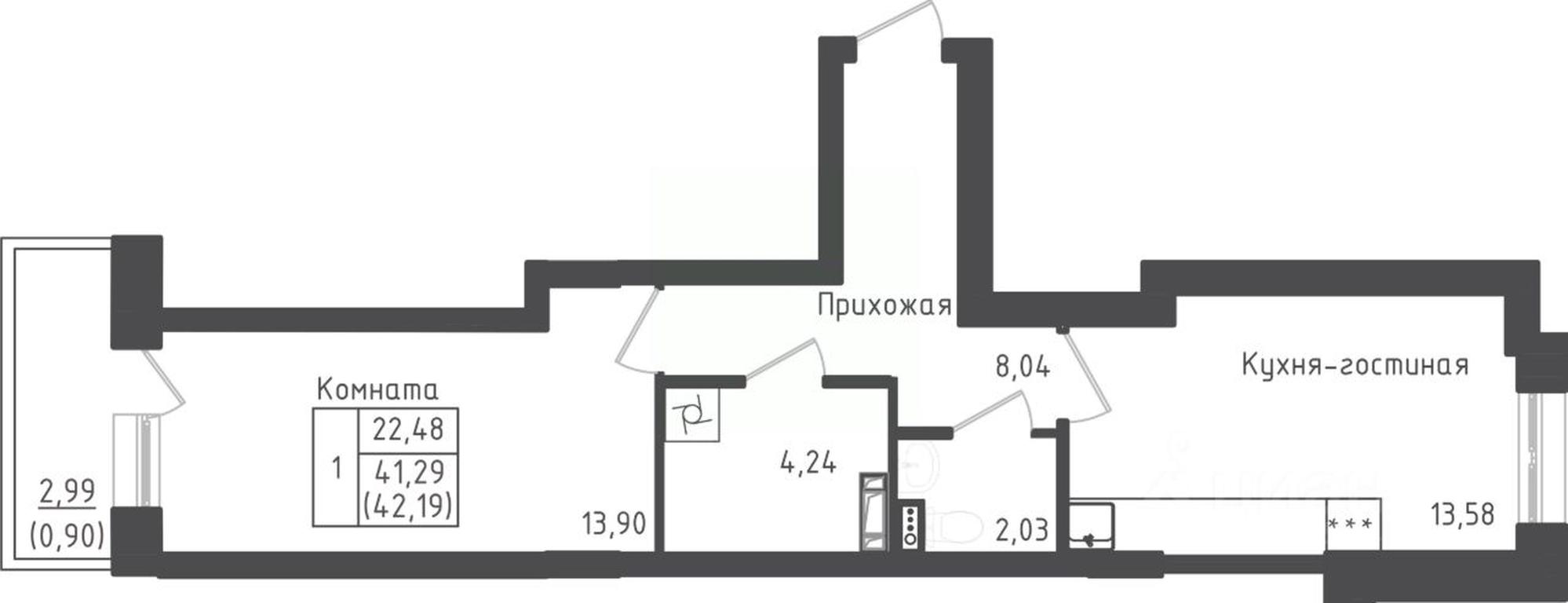 Apartment Sale, 42.19平方米 at Zeleny Oazis-Gorod, derevnya Rybaki, Dmitrovskiy Urban District, Moscow Region, Russia #1 Apartment Sale, 42.19平方米 at Zeleny Oazis-Gorod, derevnya Rybaki, Dmitrovskiy Urban District, Moscow Region, Russia #1