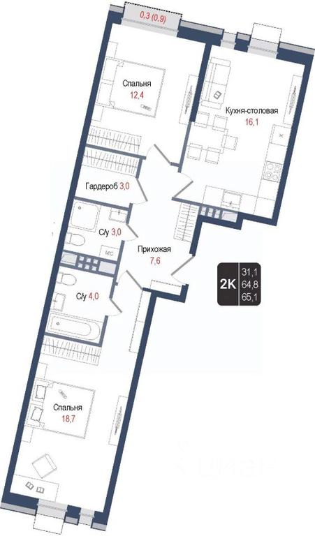 1-BD Apartment Sale, 64.8平方米 at KINOKVARTAL, Solnechnaya Street, Pervomayskiy Microdistrict, Korolyov, Moscow Region, Russia #1 1-BD Apartment Sale, 64.8平方米 at KINOKVARTAL, Solnechnaya Street, Pervomayskiy Microdistrict, Korolyov, Moscow Region, Russia #1