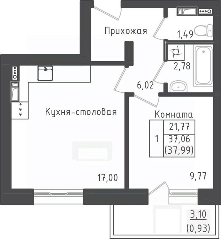 Apartment Sale, 37.99 sq. m. at Zeleny Oazis-Gorod, derevnya Rybaki, Dmitrovskiy Urban District, Moscow Region, Russia #1 Apartment Sale, 37.99 sq. m. at Zeleny Oazis-Gorod, derevnya Rybaki, Dmitrovskiy Urban District, Moscow Region, Russia #1
