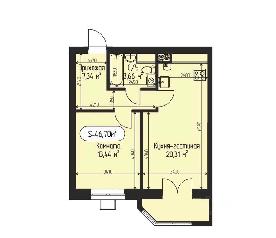 Apartment Sale, 46.7 sq. m. at Mechta, bulvar Radosti, selo Ozeretskoye, Dmitrovskiy Urban District, Moscow Region, Russia #1 Apartment Sale, 46.7 sq. m. at Mechta, bulvar Radosti, selo Ozeretskoye, Dmitrovskiy Urban District, Moscow Region, Russia #1